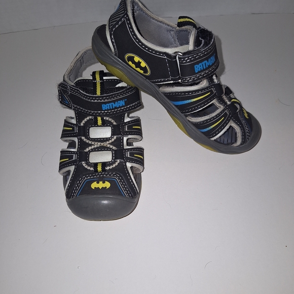 Batman Kids Sandals - Black, Yellow, and Blue - Picture 1 of 5